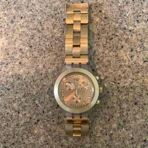 Swatch unisex large gold watch!